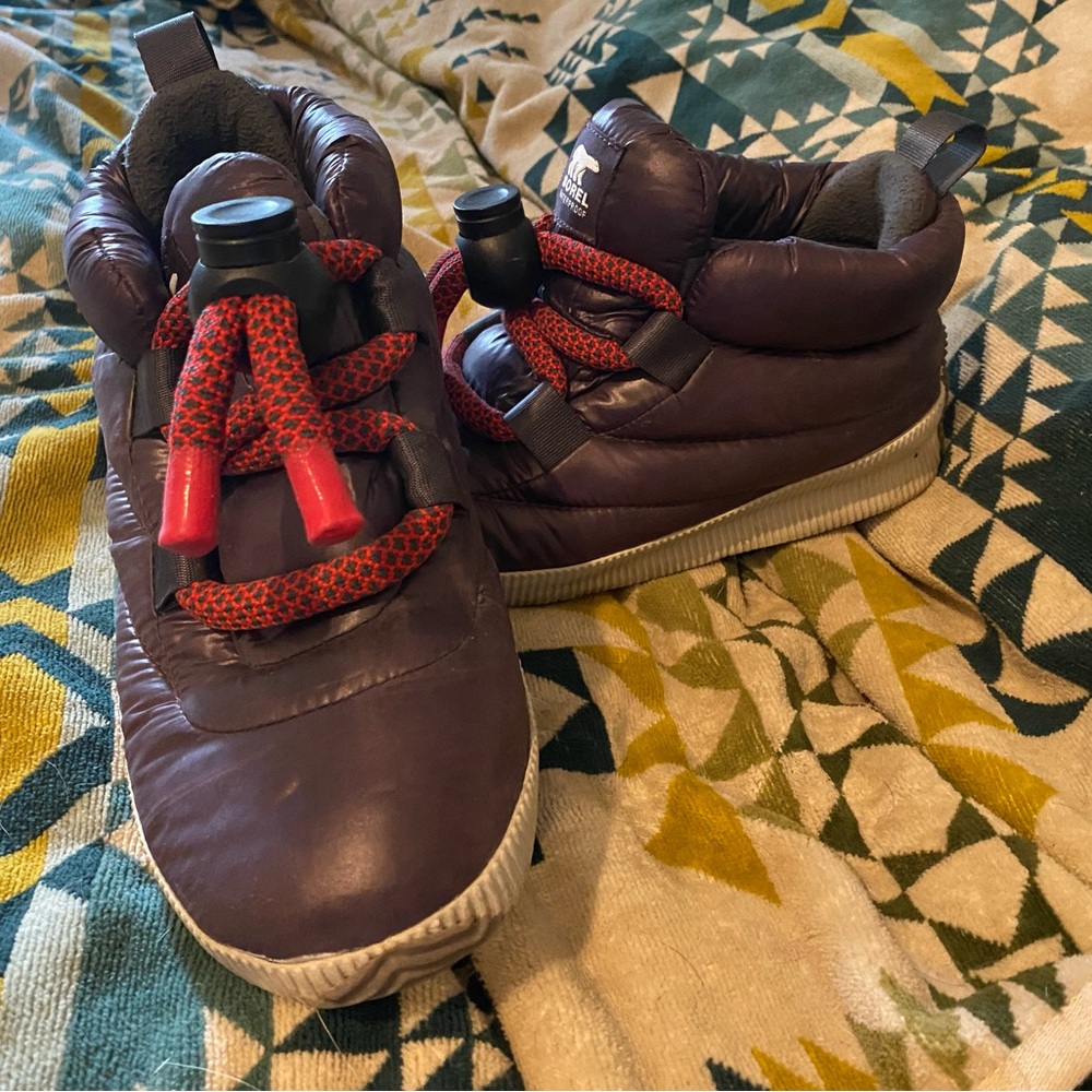 Sorel Waterproof Sneaker- Purple with Red Accents